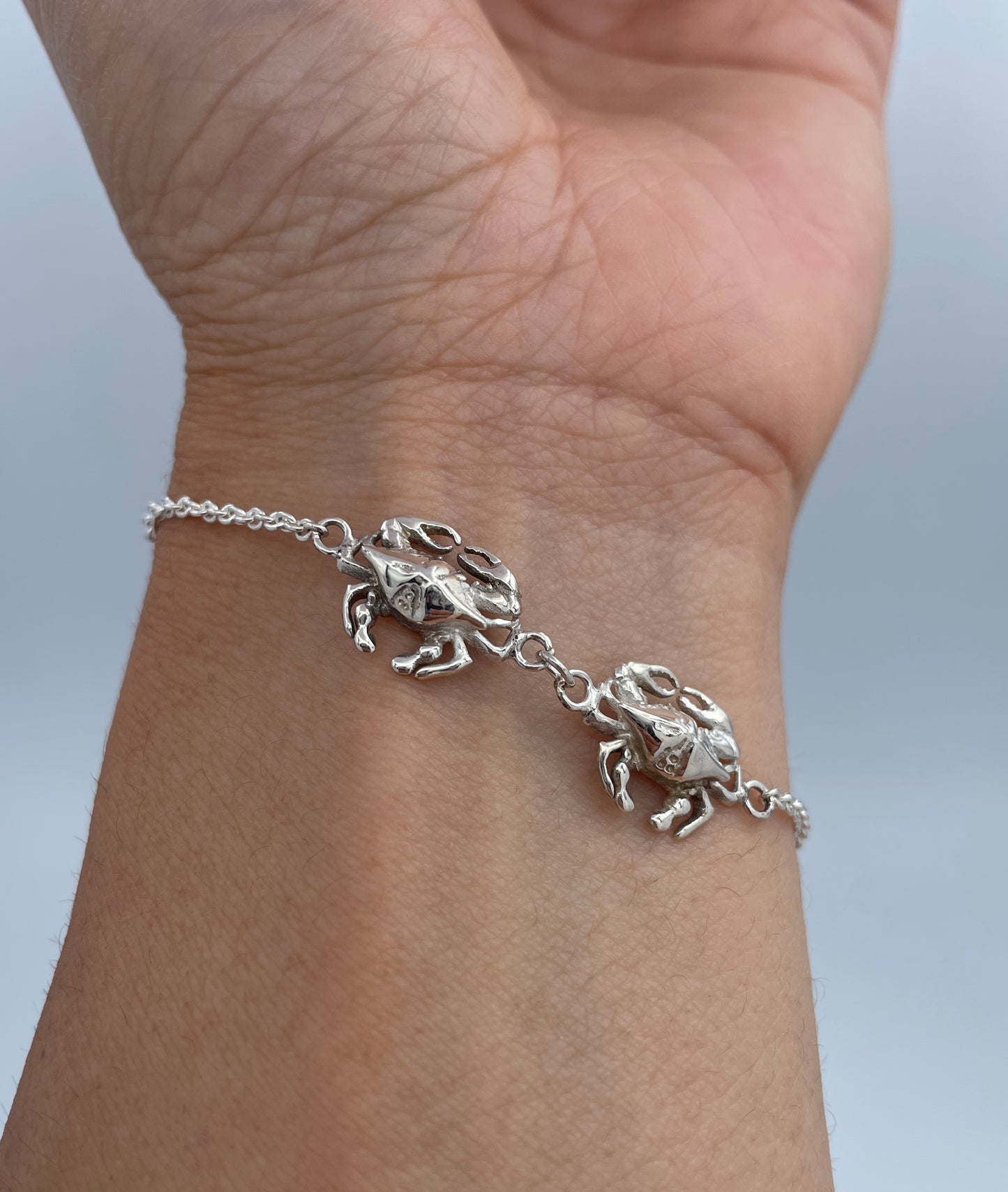 Blue Crab Bracelet (2 Crabs)